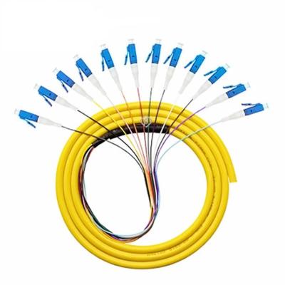 China FTTH Use SC/UPC Connector 12 Core 0.9mm Fiber Optic Pigtails With LSZH Jacket for sale