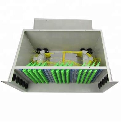 China Sliding Type Waterproof LSZH Fiber Optic Patch Panel / ODF for sale