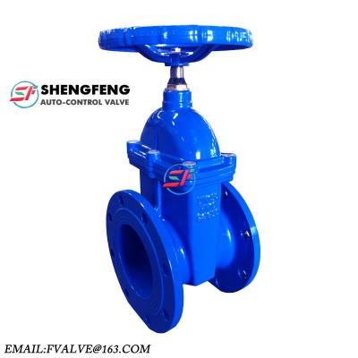 China DIN F4  cast iron expanding stem resilient seated gate valve for sale