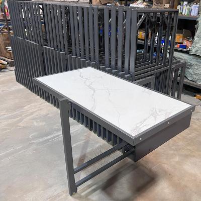 China 800 X 2400mm Porcelain Rotating Display Stand  Slab Pull Out Tile Display Stand Rack for sale