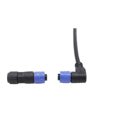 China Nylon Black Waterproof Plug Connector Ip68 4 Pin  Self Locking for sale
