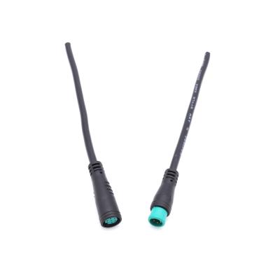 China Uso impermeable del Pin IP65 Ebike del negro M8 6 del conector de cable del PVC en venta