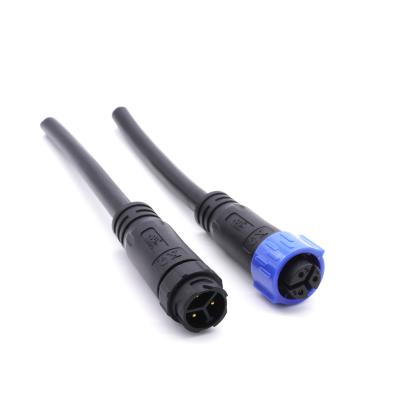 China AC Ip67 2 Pin Waterproof Connector , M16 Overmolded Cable Connectors for sale