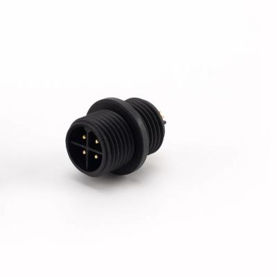 China Conector impermeable electrónico Ip67 2 Pin Nylon del soporte negro del panel en venta