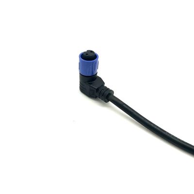 China Nylon M12 Male Female Connector L90  Multi Pin Electric Customized Length for sale