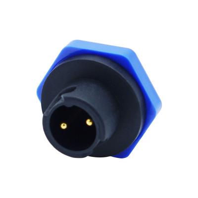 China Male M12 Self-locking Panel Mount and Female Plug Waterproof IP67 Connectors for sale