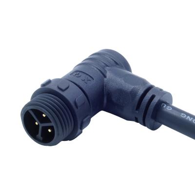 China PA66 Screw Type Waterproof Connector M16 Elbow Head for Electrical Power IP68 for sale