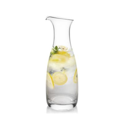 China 1.3L Factory Price Drinking Bottle Glass Pitcher Transparent  Carafe for sale