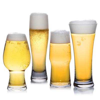 China Factory Wholesale Lead Free High Quality Crystal Transparent Glass Drink Cup Beer Glass Cup à venda