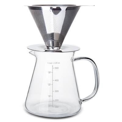 China Home Usage wholesale Unique Factory Glass Hand Flush the coffee pot for sale