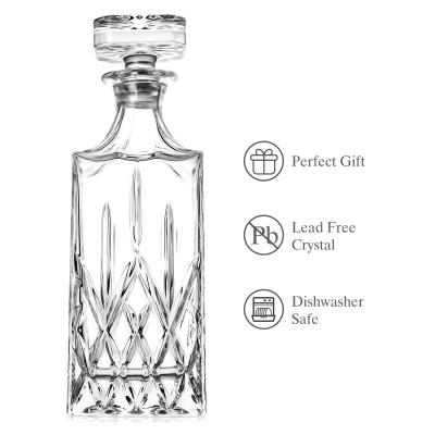 China Wholesale Vintage Factory High Quality Crystal Oxford Glass Whiskey Wine Decanter à venda
