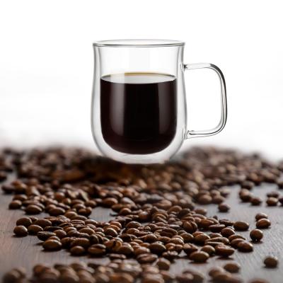 Китай Amazon top seller High quality Borsilicate double wall Heat Resistant Hot Coffee Glss  Double Wall Glass Cup продается