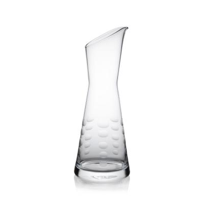 China Lead Free Crystal High Quality Handblown Carafe Set with Point Decoration for sale