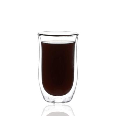 China Manufacture Custom Coffee Tea With High Borosilicate Handle Heat Resistant Double Wall Glass Cup en venta