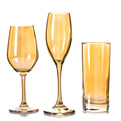 China 2022 New Color Lead-Free Crystal Glass Goblet Glass Gift Wine Glass Set for sale