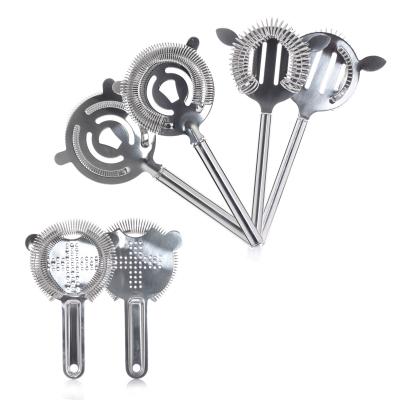 China Factory Custom Cocktail wine filter professional metal stainless steel strainer hot sale drink mesh strainer à venda