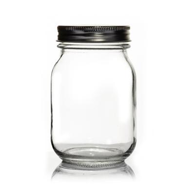 China Wholesale Jar Food Storage Canister Transparent Borosilicate Glass With Metal Cover for sale
