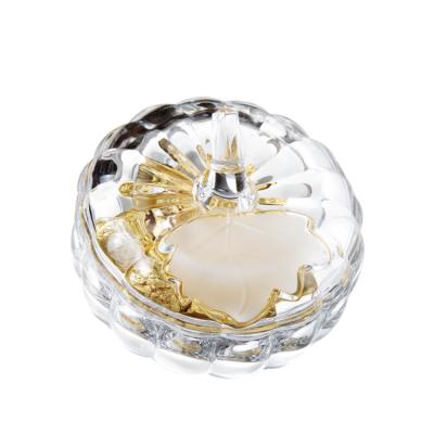 China Clear Frost Decorative Pumpkin Candy Storage Canister Transparent Candy Dish for sale