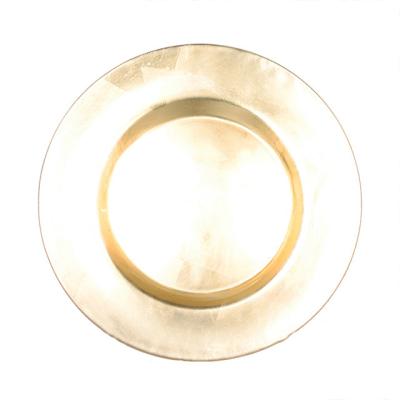 China High Quality Gold Spraying Glass Charger Plate for Dinnerware for sale