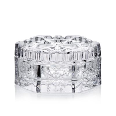 China Customized Snowflake Pattern Crystal Glass Jewelry Box en venta
