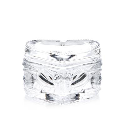 China Heart crystal glass jewelry case box for wedding gifts à venda