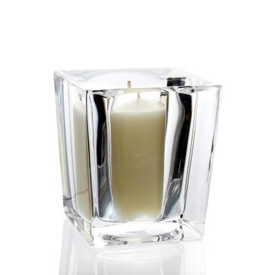China Hot sales customized clear crystal glass Candle Holder for sale