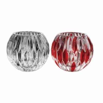 China Tea Light Ball Candle Holder Lead Free Crystal Glass Creative Party Celebration Decoration for sale