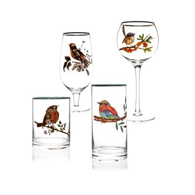 China Best sellers Bird Collection transparent crystal wine glass cup for sale