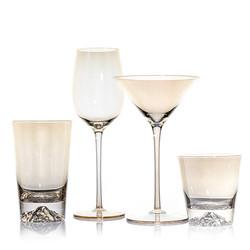 China Factory Direct Selling Amber-Plated Crystal Glass Gift Champagne Wine Glass Set for sale