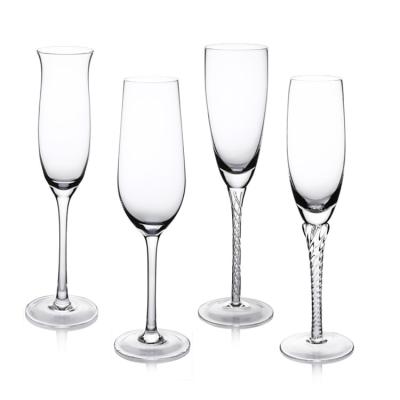 China Champagne Glasses Set Of 4 Pieces Clear Wine Glasses Restaurant for sale