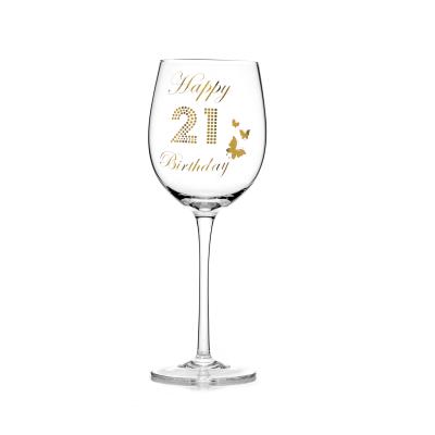 China Vidro personalizado do festival de Fashionbale, 2ø vidro de vinho do aniversário para meninas à venda