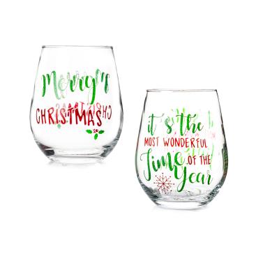 China Decorative Ideas Christmas Holiday Glassware Stained Applique Glass Gift for sale
