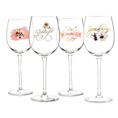 China Personalized Gift Goblet Mother'S Day Glass Gift Wine Glass Custom Pattern for sale