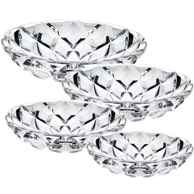 China FDA approval Transparent Round Glass bowls classic With 4 Sizes for sale
