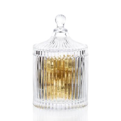 China Old Fashioned Multifunctional Vintage Glass Sweet Jars Simple Transparent for sale