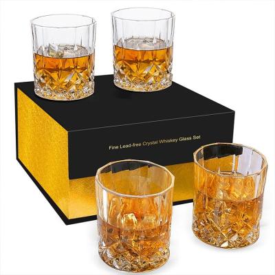 China Unique Gorgeous Engraved Bourbon Whiskey Decanter And Glass Luxury Gift for sale