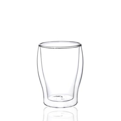 China Double Walled Borosilicate Glass Coffee Mugs For Latte / Cappuccino for sale