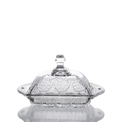China Elegant Design Decorative Butter Dish Eco Friendly Food Safe Qualified With Lid for sale