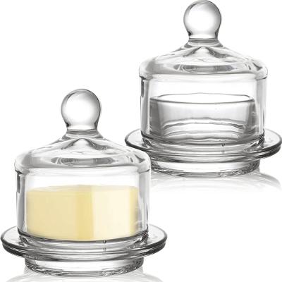 China BD024 Round Butter Dish Container Home Decoration With Classic Cover for sale