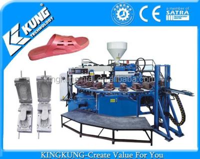 China Horizontal Automatic PVC Airblowing Servo Control Shoe Slipper Sandal Injection Molding Machine for sale