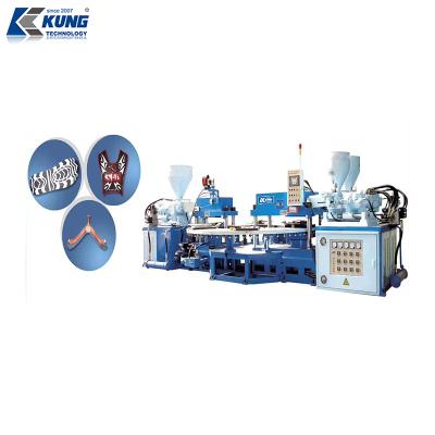 China Factory Five Color PVC Injection PVC Slipper Strap And Uppers Making Machine for sale