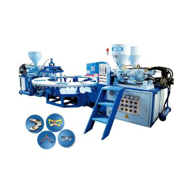 China Shoe Industry Equipment Three Color PVC Strap Injection Making Machine Five Color PVC Upper Machine Sandal Making Machine for sale