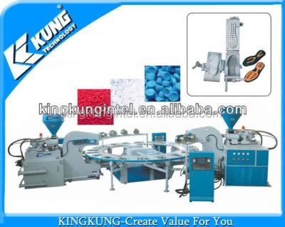 China KK-HJ 6220A Double Color PVC / TPR Rotary Sole Injection Machine , Shoe Sole Mold Making Machinery for sale