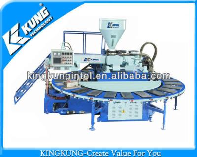 China PVC Horizontal Sole Molding Machine Wachine With Air System Blowing Shoe Making Machine for sale