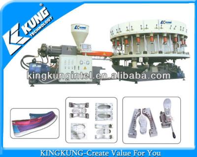 China Single Color PVC Direct Injection Semi - Automatic Shoe Equipment 300pairs / Day for sale