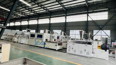 China 200-300mm Double Screw PVC Panel Manufacturing Machine 23x2x2m for sale