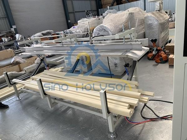 Quality 3'' Rectangular WPC/PVC Solid Wooden Door Frame Profile Making Extrusion Machine for sale