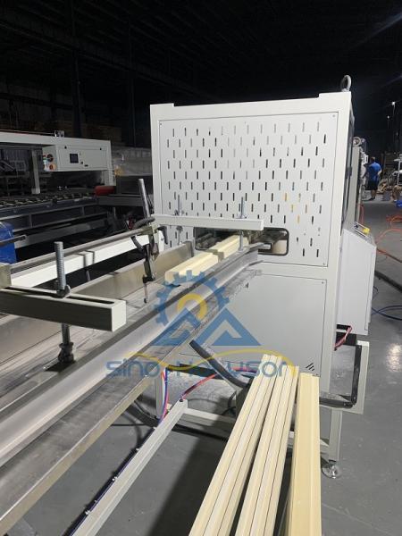 Quality 3'' Rectangular WPC/PVC Solid Wooden Door Frame Profile Making Extrusion Machine for sale