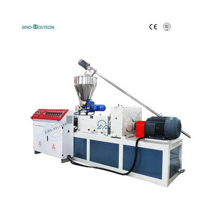 China 65/132mm Conical Twin Screw Extruder Production Line With Siemens / Schneider Breaker for sale