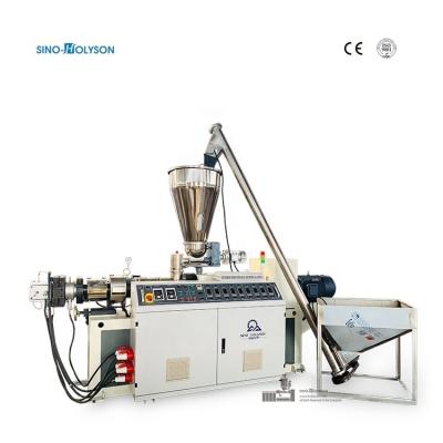 China 42 Rpm Plastic Conical Double / Twin Screw Extruder For 1800KG Capacity for sale